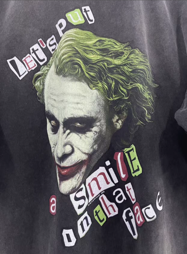 Joker Dark Knight 2008 Vintage Washed Graphic Tee