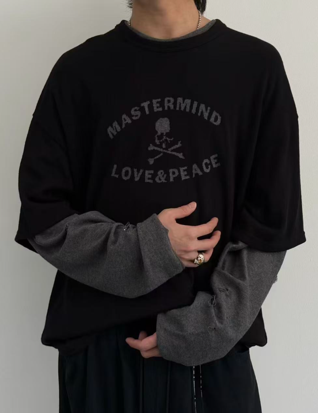 Mastermind Love Peace Fake Layer Vintage Tee